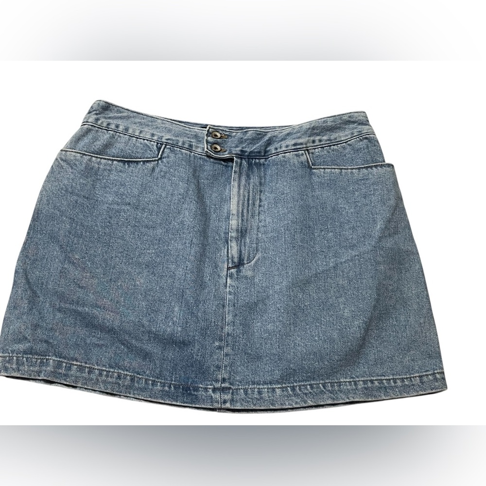 Old Navy Y2K Vintage Style Preppy Casual Denim Jean Mini Skirt Size 12